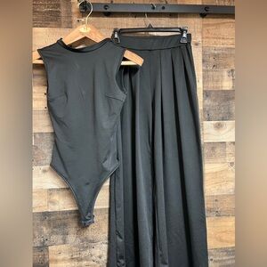 Body Suit & Wide Leg Pants